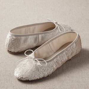 New in box Anniel Attina Sequin Bridal Flats Sz 38
